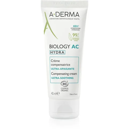 A-Derma Biology AC Hydra hydratačný a ukľudňujúci krém so 48hodinovým účinkom 40 ml