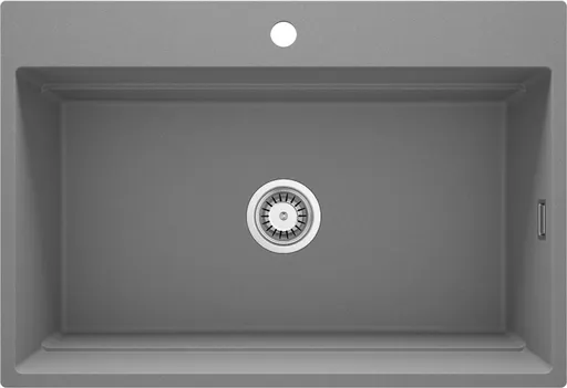 DEANTE DEANTE - Magnetic metalická šedá - Granitový drez, jednokomorový ZRM_S10B