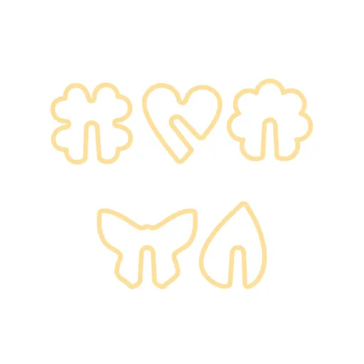 Vykrajovače perníčkov na hrnček DELÍCIA, 5ks, príroda