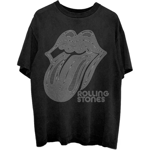 The Rolling Stones tričko Holographic Tongue Čierna S