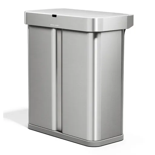 Simplehuman bezdotykový odpadkový kôš DUAL SENSOR 58 L (34/24) hlasové ovládanie nerez ST2050