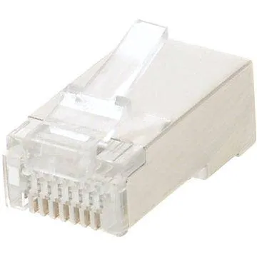 100-pack, Datacom, RJ45, CAT5E, STP, 8p8c, tienený, neskladaný, na lícnu (lanko) (4155)
