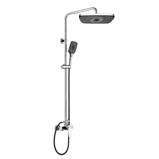 Mereo Viana sprchová batéria s hlavovou hranatou sprchou, čierna CBE60104SG