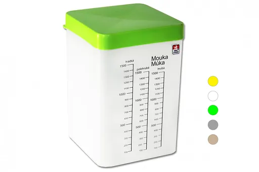 PETRA PLAST - Dóza na múku s odmerkou, umelá hmota 3000ml, rôzne farby