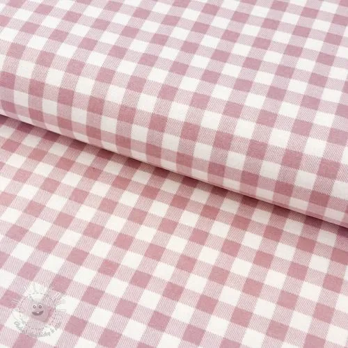 Bavlnená látka FLANNEL Check light pink