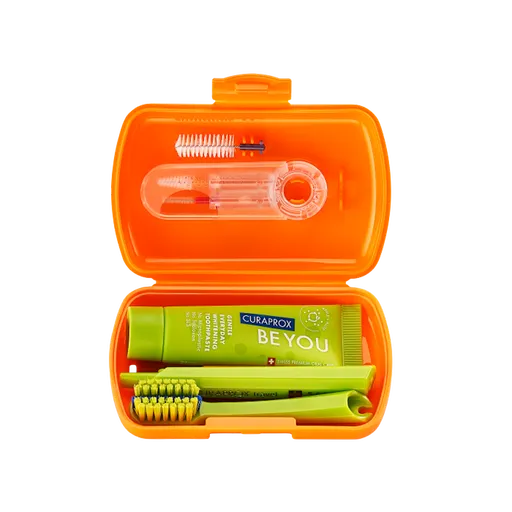 CURAPROX Travel set ORTHO oranžový 1 kus