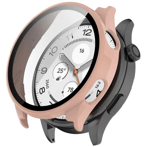 PC FULL COVER Plastový kryt so sklom pre Xiaomi Watch 5 ružový