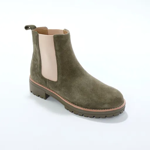 Kožené semišové topánky chelsea s bočnými gumami