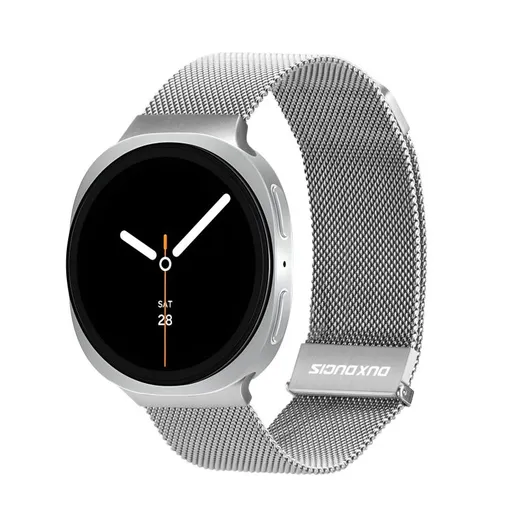 DUX MILANESE Kovový remienok pre Samsung Galaxy Watch8 / Watch8 Classic strieborný