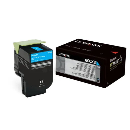 LEXMARK 80C0X20 - originálny toner, azúrový, 4000 strán