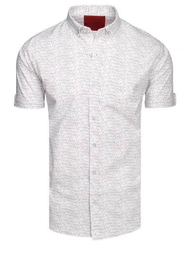 Pánska košeľa s krátkym rukávom biela Dstreet KX1078