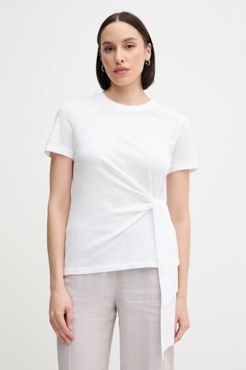 Bavlnené tričko Tommy Hilfiger dámske, biela farba, WW0WW44559