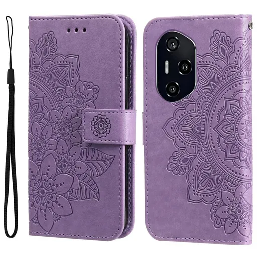 ART MANDALA Peňaženkové puzdro pre Honor 400 5G fialové