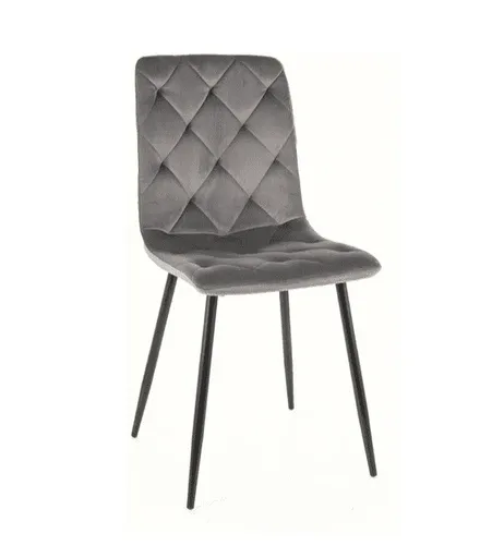 Signal Jedálenská stolička JERRY Velvet | sivá