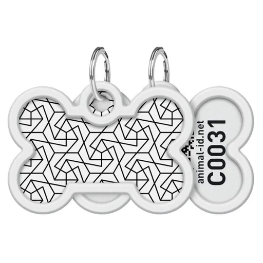 WAUDOG Identifikačná známka QR kosť Geometry 1 kus