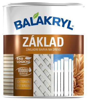 Farba Balakryl Základ drevo - základná farba na drevo 0,7 kg 0100 - biela