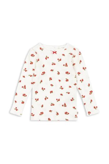 Detská bavlnená košeľa s dlhým rukávom Konges Sløjd MINNIE BLOUSE GOTS béžová farba, KS102583