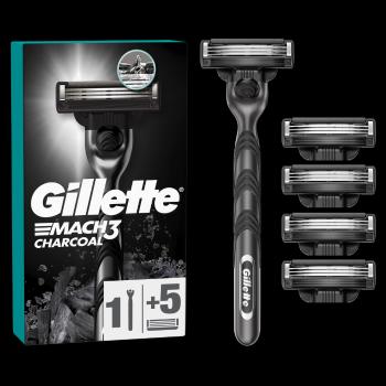 GILLETTE Mach3 Charcoal Holiaci strojček pre mužov + 5 holiacich hlavíc