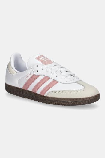 Kožené tenisky adidas Originals Samba OG biela farba, JI2677