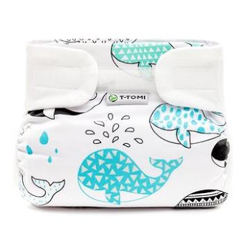 T-TOMI ortopedické abdukčné nohavičky – suchý zips, Whales (3 – 6 kg) (8594166540927)