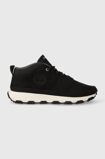 Topánky Timberland Winsor Trail Mid Leather pánske, čierna farba, TB0A5TXG0151