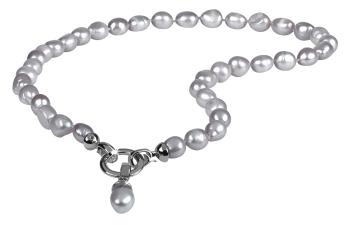 JwL Luxury Pearls Náhrdelník z pravých šedých perál JL0557