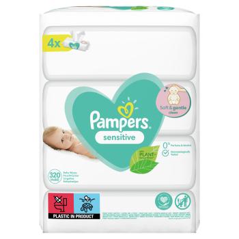 PAMPERS Wipes Sensitive Vlhčené utierky, 4 x 80 ks