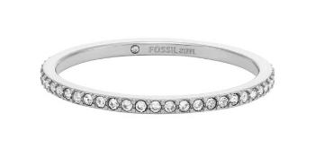 Fossil Trblietavý oceľový prsteň Ellis Pavé JF04687040 52 mm
