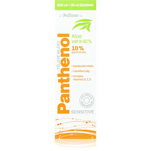 MedPharma Panthenol 10% Sensitive intenzívne hydratačné telové mlieko s regeneračným účinkom 230 ml