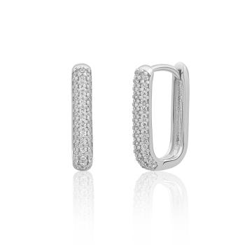 Sparkling Jewels Strieborné visiace náušnice s kubickými zirkónmi EAS24