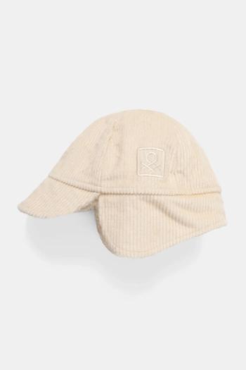 Detská čiapka United Colors of Benetton béžová farba biela, 65QCGA019