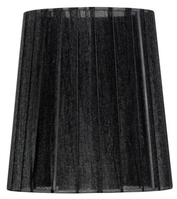 Tienidlo na lampu Rifasa/Sorento 15cm E14 čierna oceľ/organza