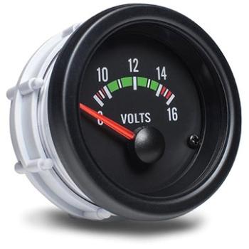 Auto Gauge - ukazatel el. Napětí, černý (AGTVO-12)