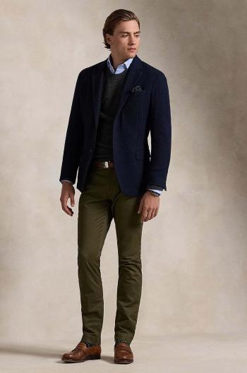 Nohavice Polo Ralph Lauren Slim Fit HDN Pant pánske, zelená farba, strih chinos, 710856719