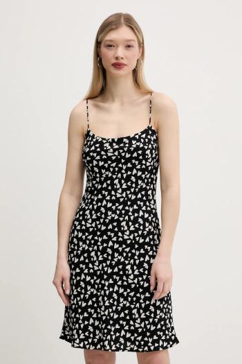 Šaty Abercrombie & Fitch čierna farba, mini, rovný strih, KI159-5461