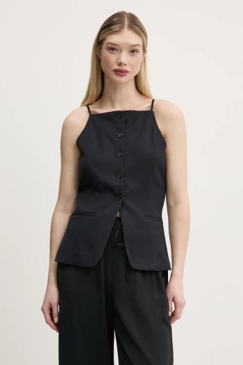 Top Abercrombie & Fitch dámska, čierna farba, jednofarebná, KI140-5050