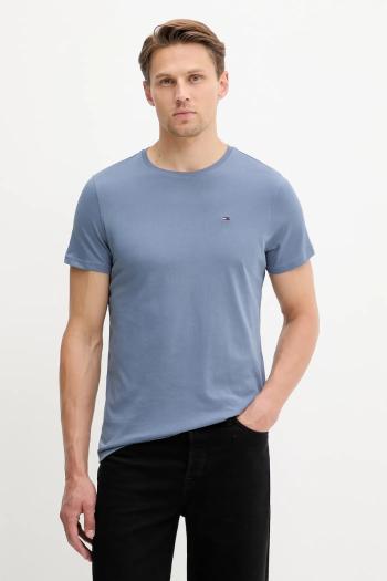 Bavlnené tričko Tommy Jeans pánske, biela farba, jednofarebné, DM0DM04411