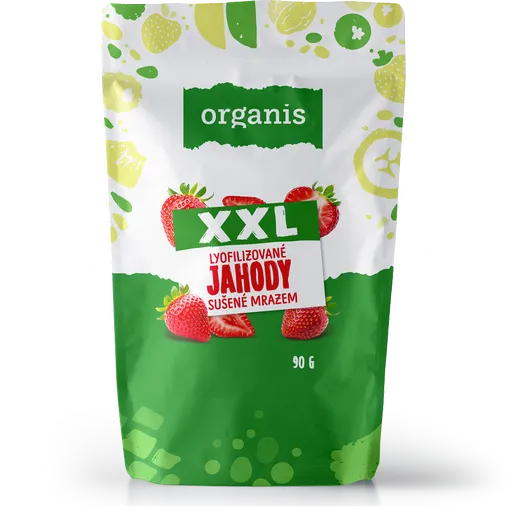 ORGANIS Jahody sušené mrazom plátky XXL 90 g