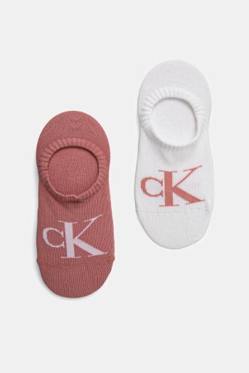 Ponožky Calvin Klein Jeans 2-pak dámske, ružová farba, 701228817
