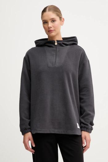 Mikina EA7 Emporio Armani šedá farba, s kapucňou, jednofarebná, AF15528.7W000567