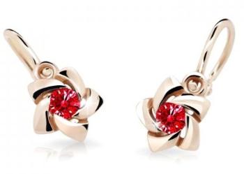 Cutie Jewellery Detské náušnice z ružového zlata C2201-10-X-4 červená