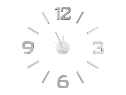 Samolepiace hodiny, strieborné