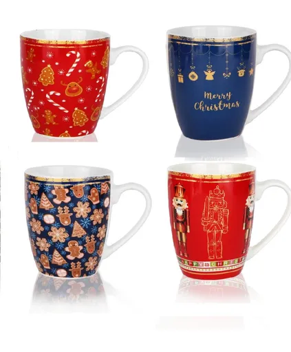 VERONI - Hrnček 350ml vianočný NOEL rôzne dekory