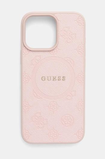 Puzdro na mobil Guess iPhone 16 Pro Max 6.9 ružová farba, GUHMP16XPSAPSMEP