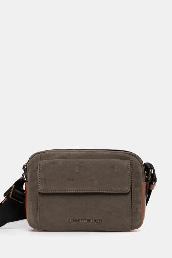 Malá taška Tommy Hilfiger zelená farba, AM0AM13504