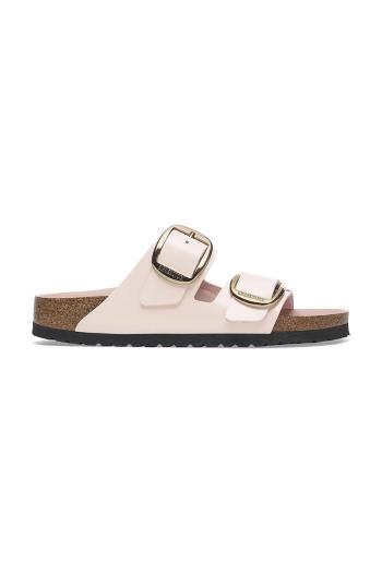Kožené šľapky Birkenstock Arizona Big Buckle dámske, ružová farba, 1029352