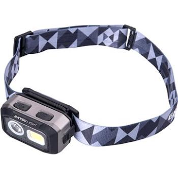 EXTOL LIGHT čelovka 500 lm, Dual Power – Li-Ion alebo AAA, USB nabíjanie, s IR senzorom (43185)