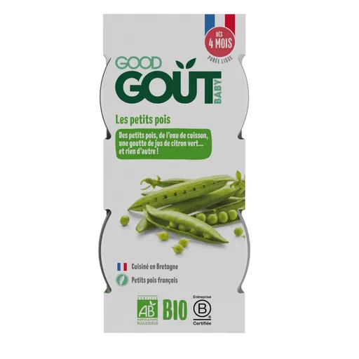 GOOD GOUT Bio hráškové pyré 2 x 120 g