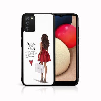 MY ART Ochranný obal Samsung Galaxy A02s -RED DRESS (137)