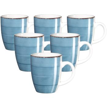 Set căni ceramice Mäser Bel Tempo 380 ml, 6 buc., albastru, albastru